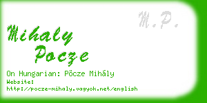 mihaly pocze business card